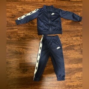 Nike Dark Blue Kids Tracksuit with Logo Accents